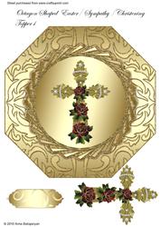 Octagon Shaped Easter/ Sympathy/ Christening Topper 1