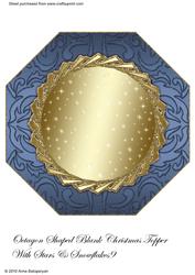 Octagon Shaped Blank Christmas Topper with Stars/snowflakes9