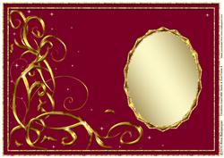 Christmas Insert with Swirls & Oval Frame 9