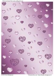 Showered by Love Hearts Metallic Background 3