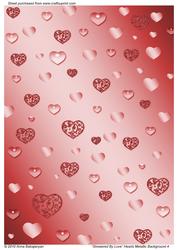 Showered by Love Hearts Metallic Background 4