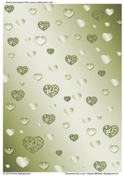Showered by Love Hearts Metallic Background 5