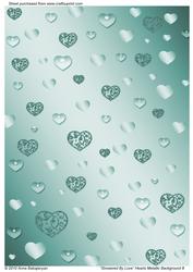 Showered by Love Hearts Metallic Background 8
