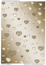 Showered by Love Hearts Metallic Background 10