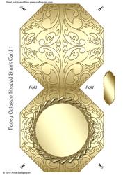 Fancy Octagon Shaped Blank Card 1