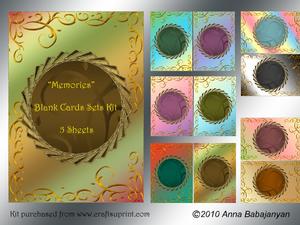 Memories Blank Cards Sets Kit