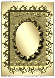 Grace Gold Embossed Frame Blank Card