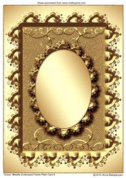 Grace Metallic Embossed Frame Plain Card 9