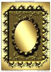 Grace Metallic Embossed Frame Plain Card 10