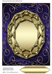 Embossed Frame Blank Card Front 1