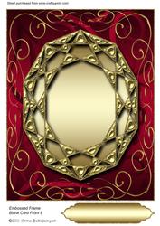 Embossed Frame Blank Card Front 8