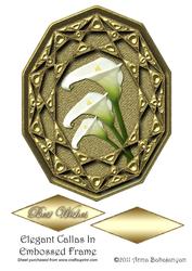 Elegant Callas in Embossed Frame