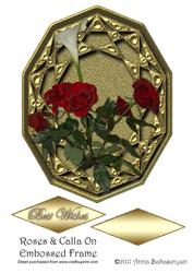 Roses & Calla on Embossed Frame