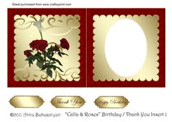 Calla & Roses Birthday / Thank You Insert 1