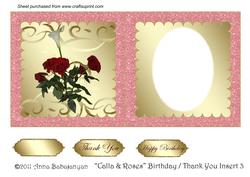 Calla & Roses Birthday / Thank You Insert 3