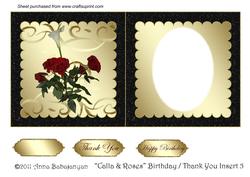 Calla & Roses Birthday / Thank You Insert 5