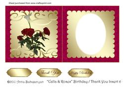 Calla & Roses Birthday / Thank You Insert 6