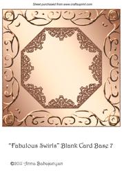 Fabulous Swirls Blank Card Base 7