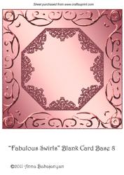 Fabulous Swirls Blank Card Base 8