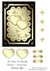 Two Hearts & Butterflies Valentine/anniversary/birthday T