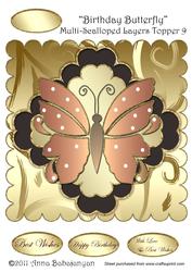 Birthday Butterfly Multi-scalloped Layers Topper 9