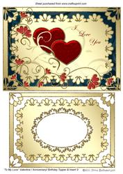To My Love Valentine/ Anniversary/ Birthday Topper & Insert 3