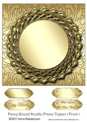 Fancy Round Double-frame Topper/ Front 1