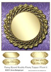 Fancy Round Double-frame Topper/ Front 8