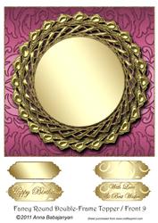 Fancy Round Double-frame Topper/ Front 9