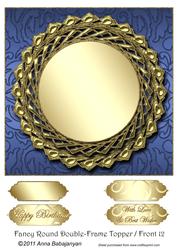 Fancy Round Double-frame Topper/ Front 12