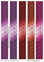 Swirly Waves Metallic Ribbons Set 3