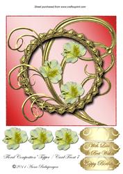 Floral Composition Topper / Card Front 7