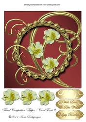 Floral Composition Topper / Card Front 9