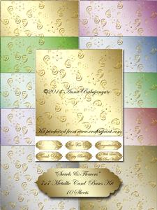 Swirls & Flowers 7x7 Metallic Card Bases Kit