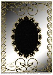 Swirls & Oval Frame Various Occasions Plain Card 1