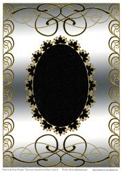 Swirls & Oval Frame Various Occasions Plain Card 2