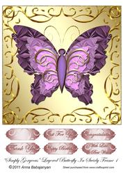 Simply Gorgeous Layered Butterfly in Swirly Frame 1