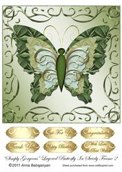 Simply Gorgeous Layered Butterfly in Swirly Frame 2