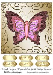 Simply Gorgeous Layered Butterfly in Swirly Frame 3