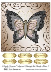 Simply Gorgeous Layered Butterfly in Swirly Frame 5