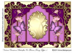 Various Occasions Butterflies & Flowers Fancy Topper 1