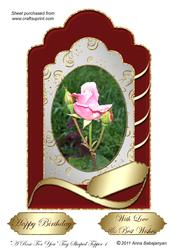 A Rose for You Tag Shaped Topper 1
