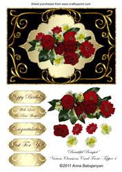 Beautiful Bouquet Various Occasions Card Front/ Topper 4