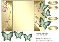 Butterfly Happiness Gate Fold Card 2