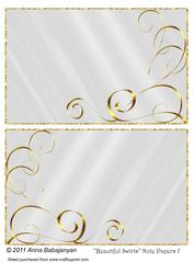 Beautiful Swirls Note Papers 7
