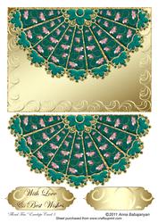 Floral Fan Envelope Card 3
