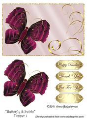 Butterfly & Swirls Topper 1
