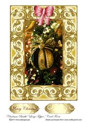 Christmas Bauble Large Topper/ Card Front