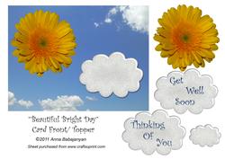 Beautiful Bright Day Card Front/ Topper
