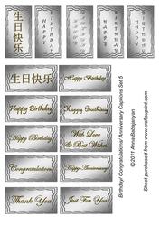 Birthday/ Congratulations/ Anniversary Captions Set 5